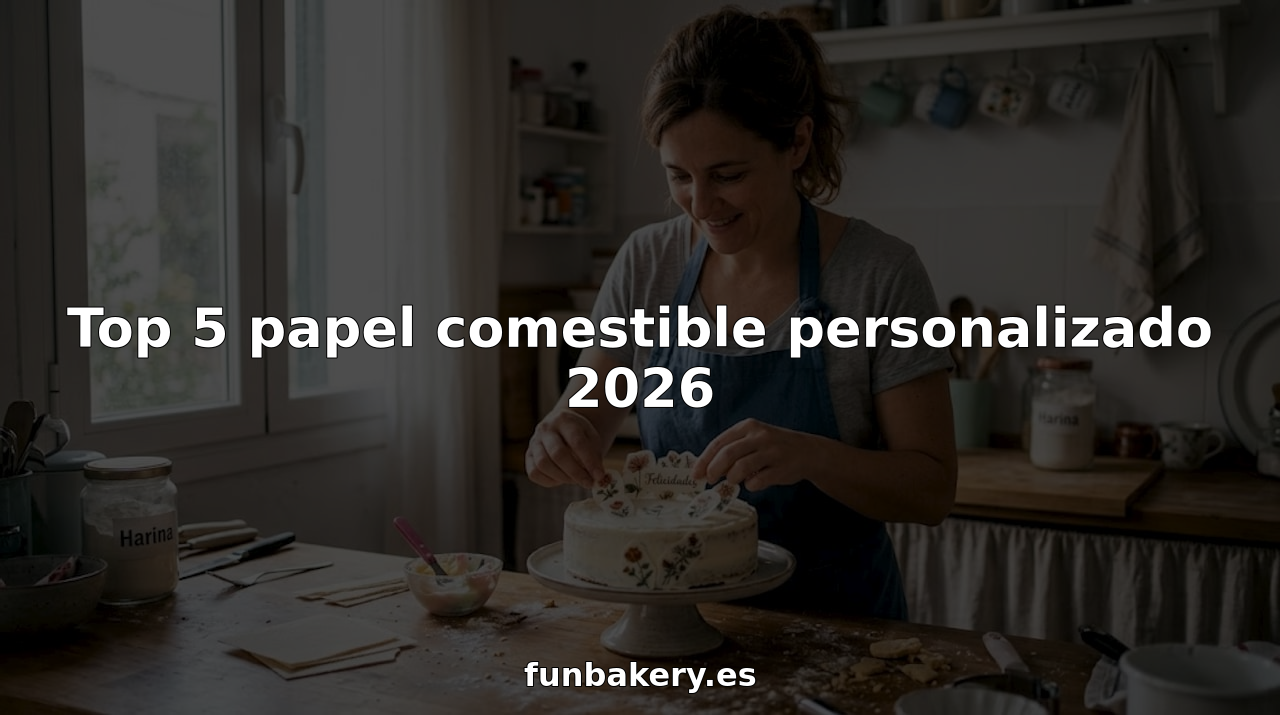 Pastelero preparando una tarta personalizada con papel comestible
