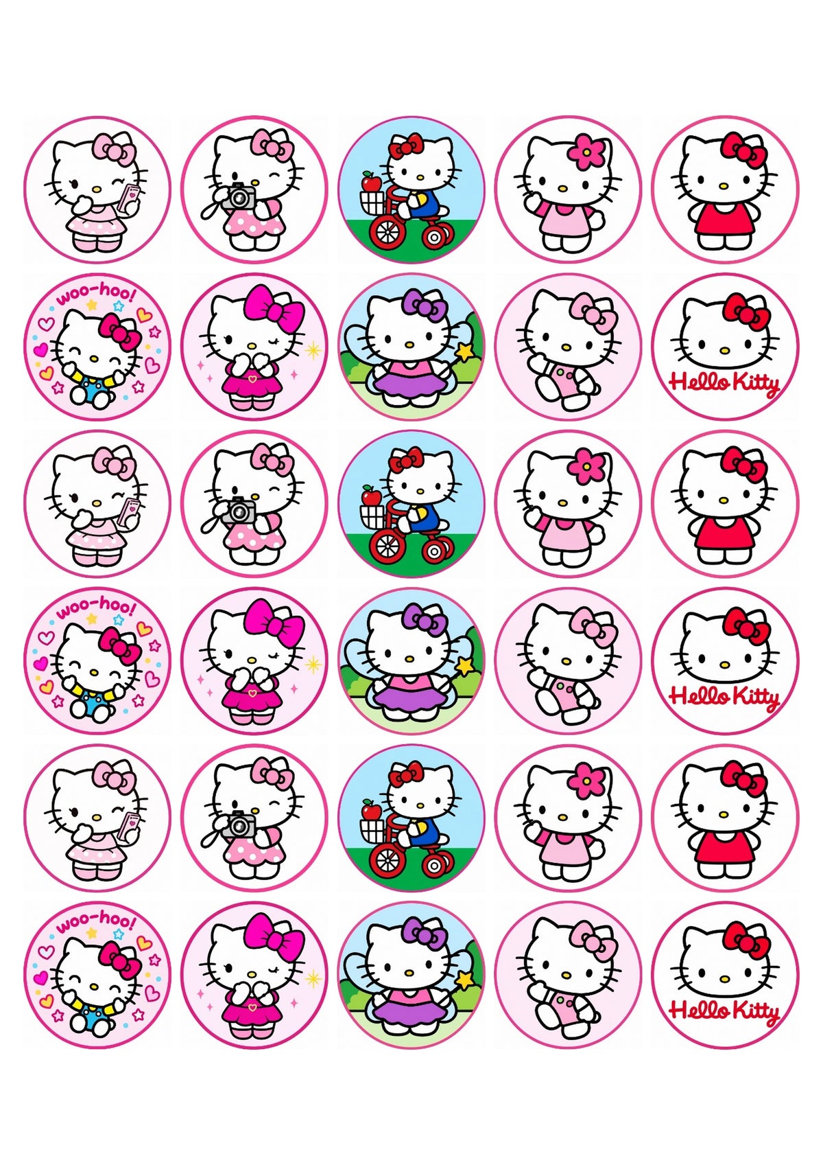 HELLO KITTY Magdalenas 30-Precortadas