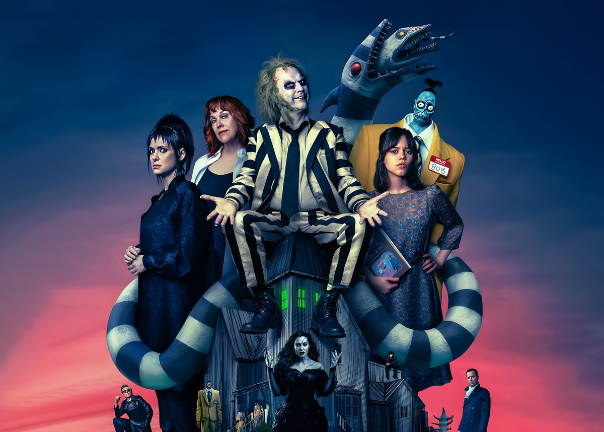 Papel de Azúcar BEETLEJUICE Personalizado para Tartas y Magdalenas Infantiles con Foto y Texto