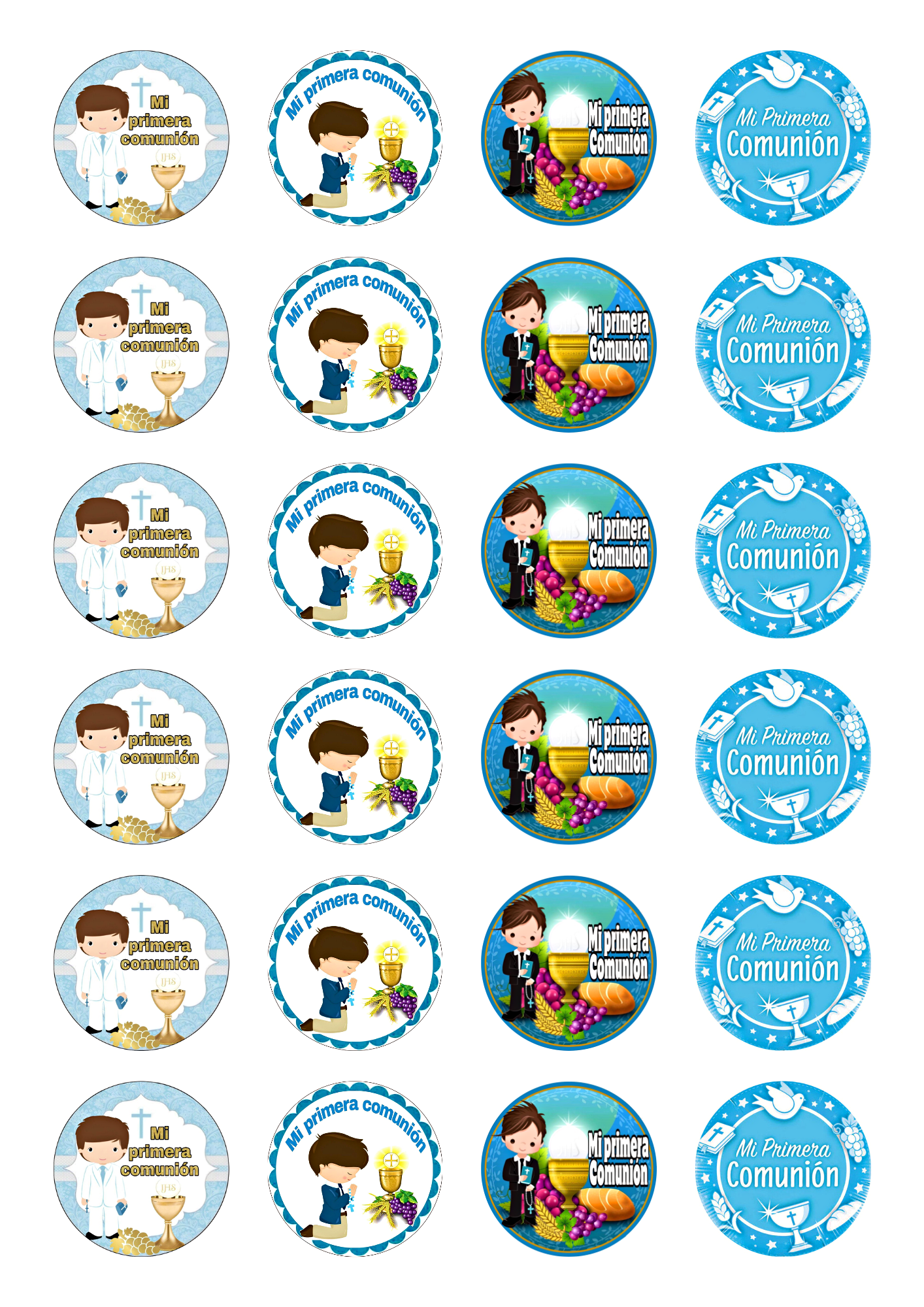 papel-azucar-comunion-niño-tarta