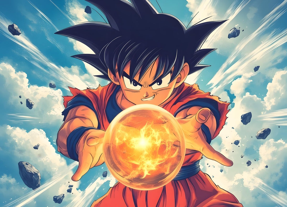 Lámina comestible personalizable de Dragon Ball con sus personajes reunidos