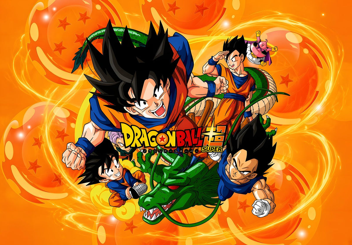 Lámina comestible personalizable de Dragon Ball con Goku para tarta de cumpleaños