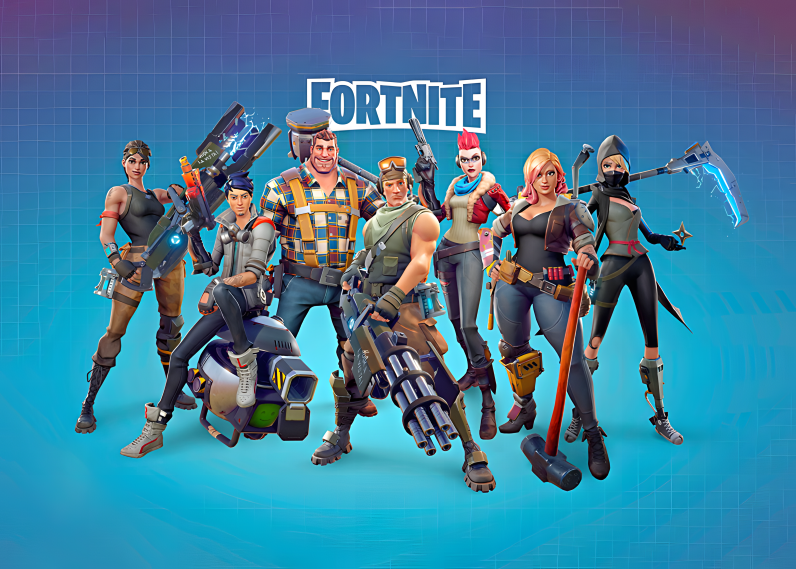 Imagen comestible estilo Fortnite battle royal para tarta y cupcakes, disponible en formato redondo o rectangular, en oblea o papel de azúcar, personalizable con texto