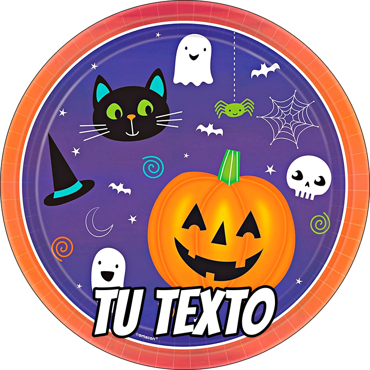 Decoración para Tarta HALLOWEEN Personalizada con Foto – Papel de Azúcar u Oblea Comestible