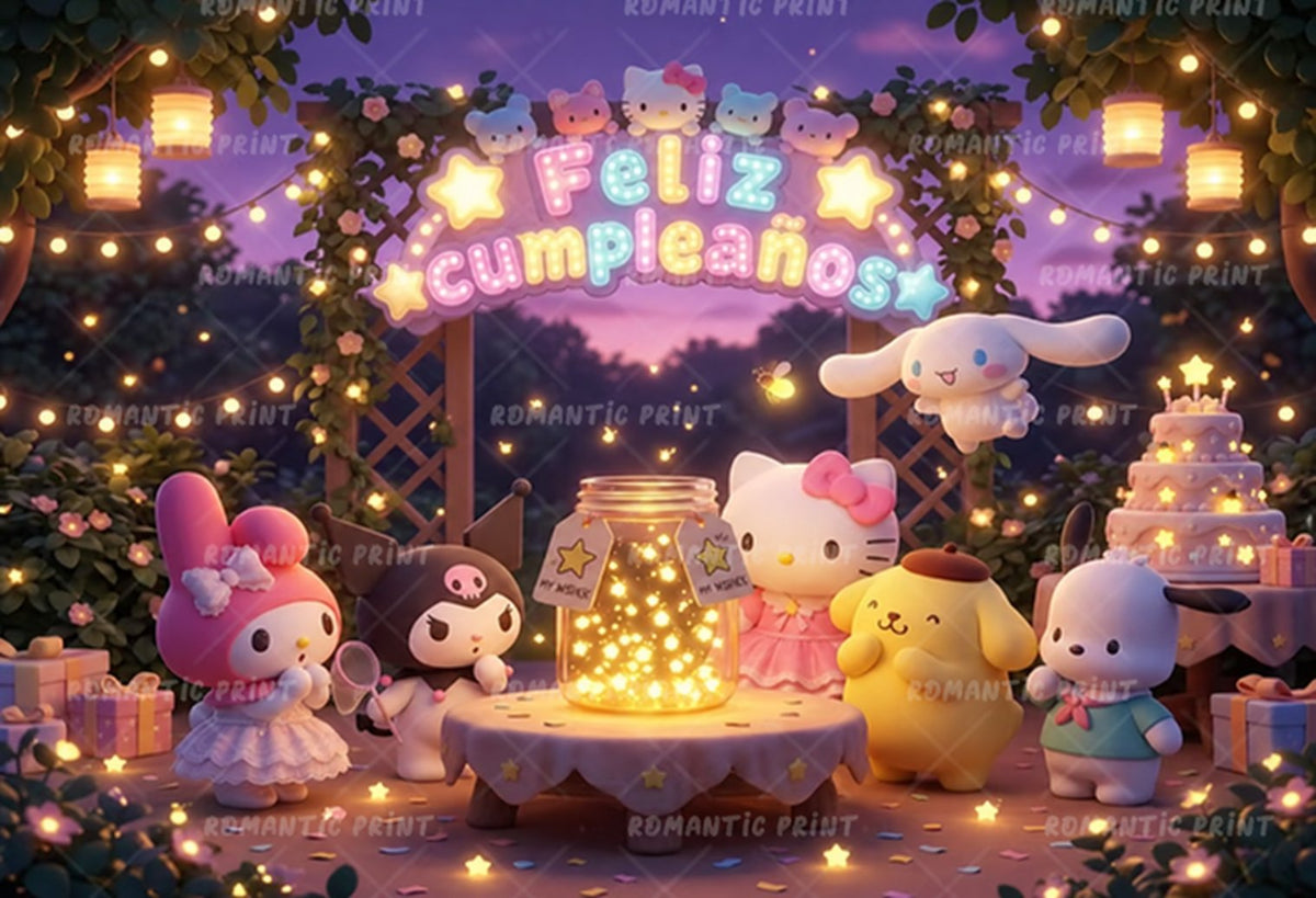Imagen comestible en oblea HELLO KITTY personalizada para tartas y pasteles