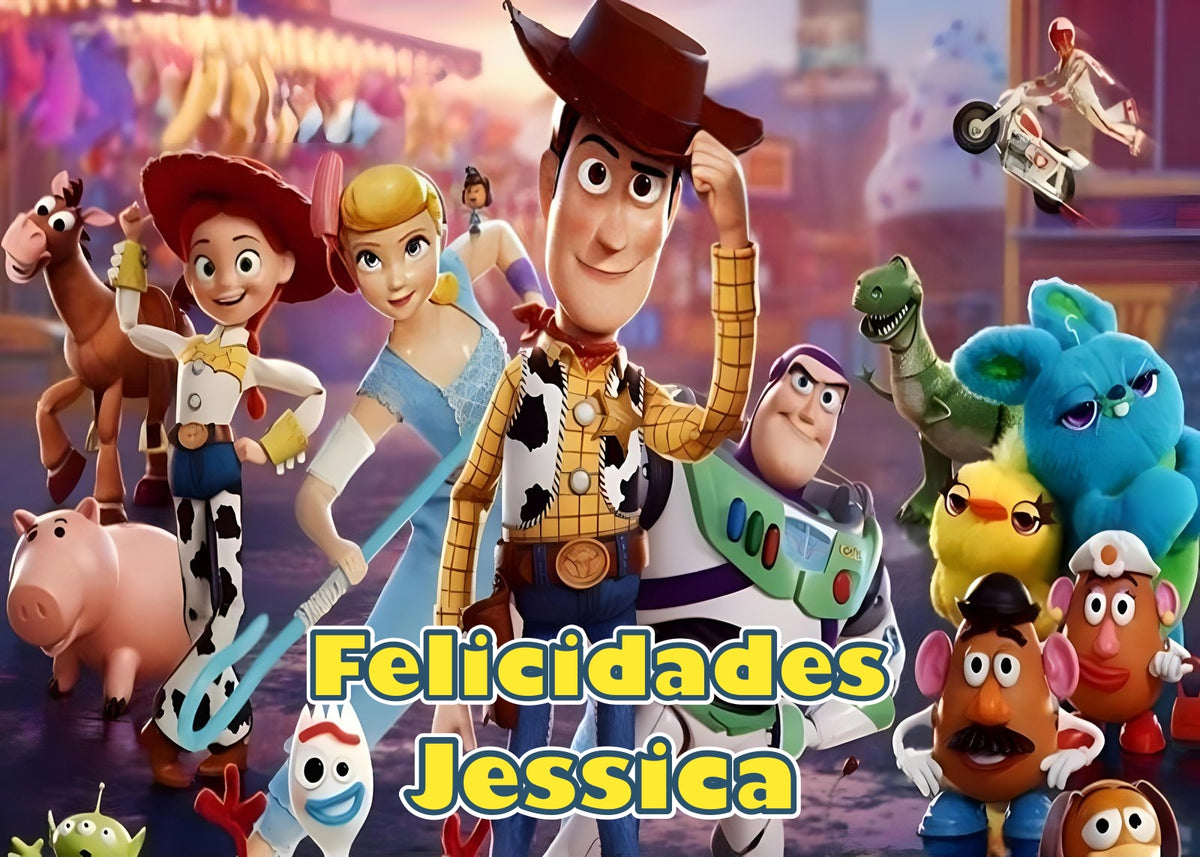 Lámina comestible de Toy Story con personajes personalizable