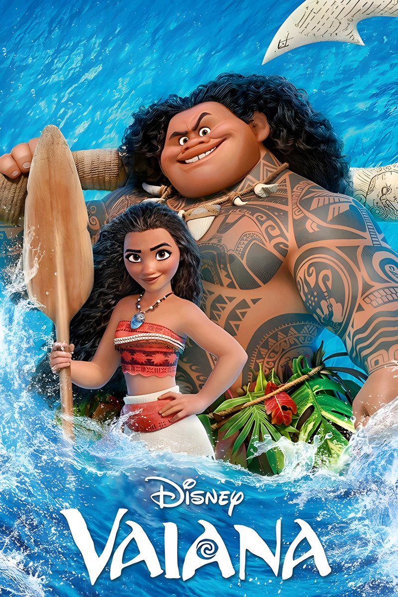 Imagen comestible en oblea MOANA, VAIANA personalizada para tartas y pasteles
