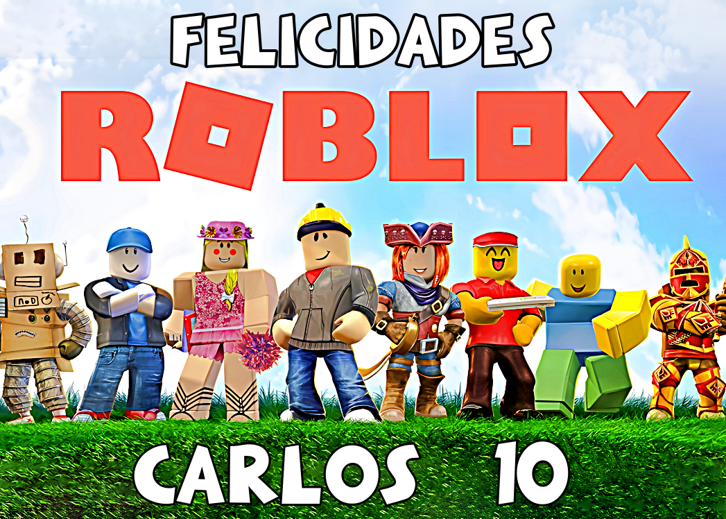 Oblea o papel de azúcar ROBLOX personalizada con foto, nombre y edad para tarta de cumpleaños