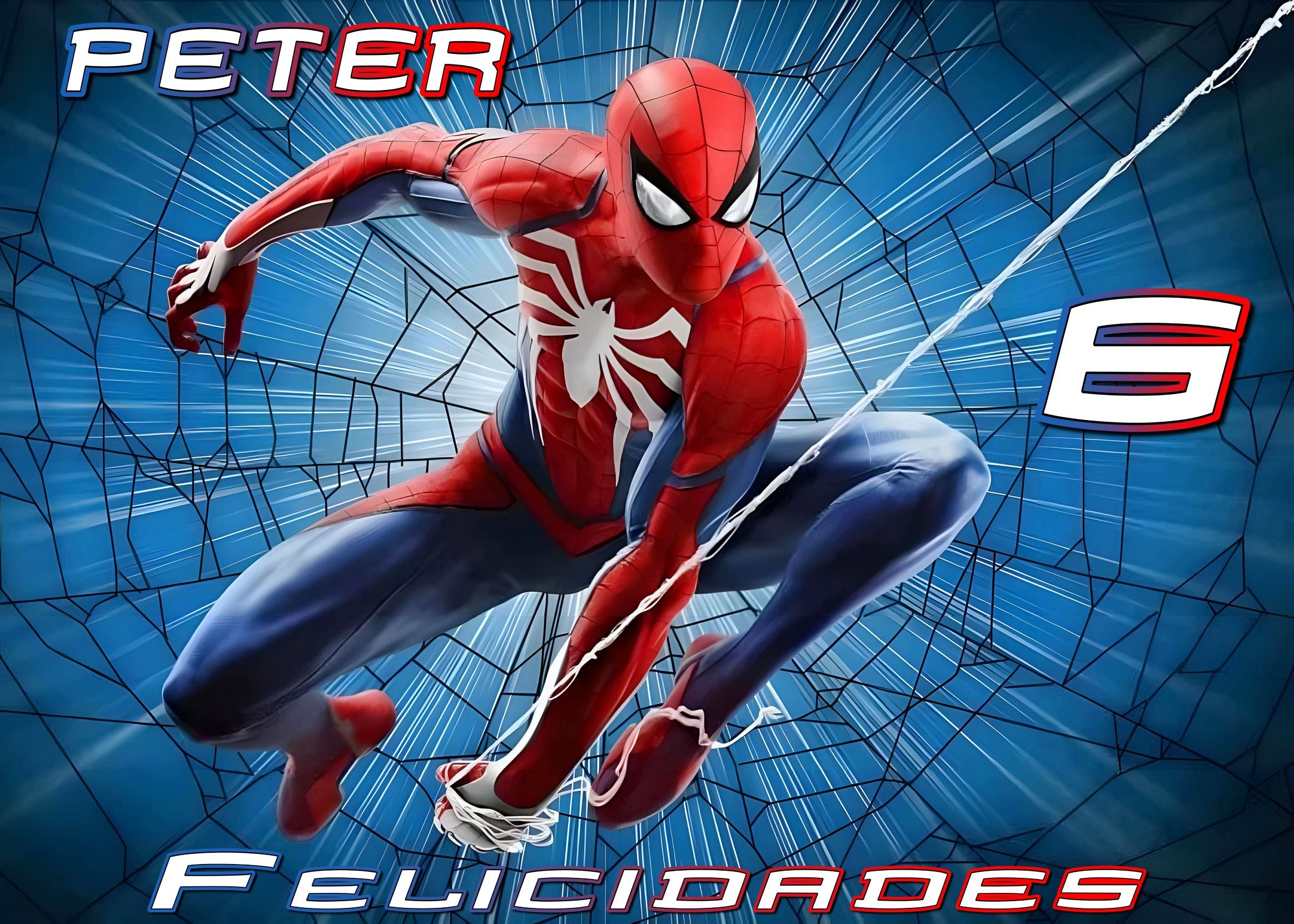 Imagen para tarta de Spiderman personalizada y totalmente comestible