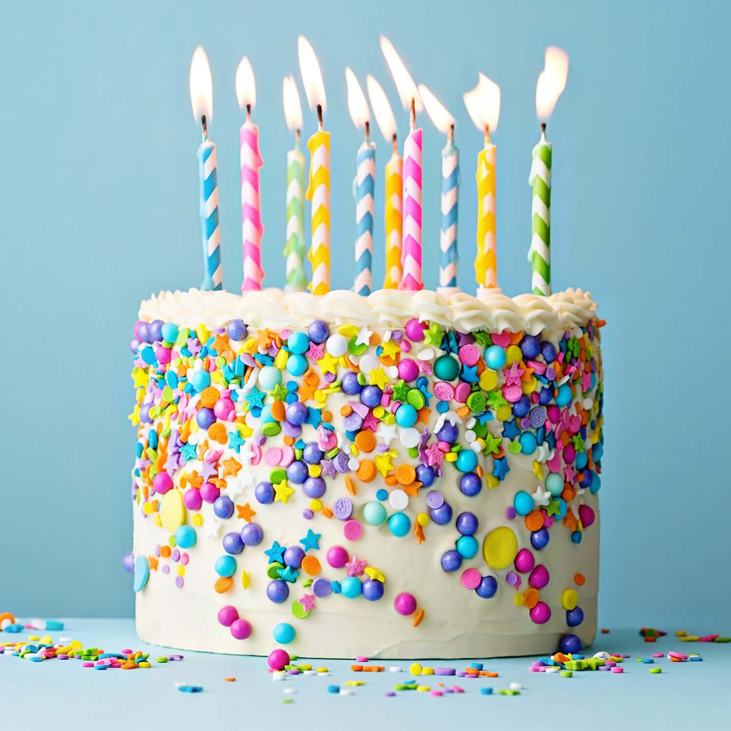 24 Velas de colores con soporte en forma de flor