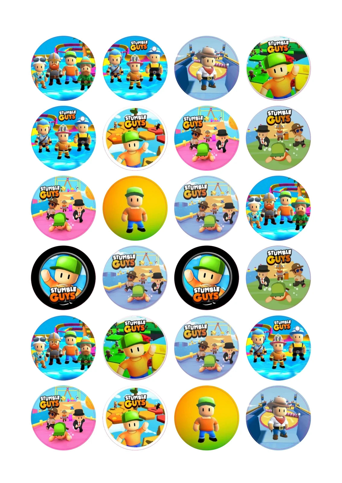 Imagen personalizada de Stumble Guys para decorar una tarta infantil.