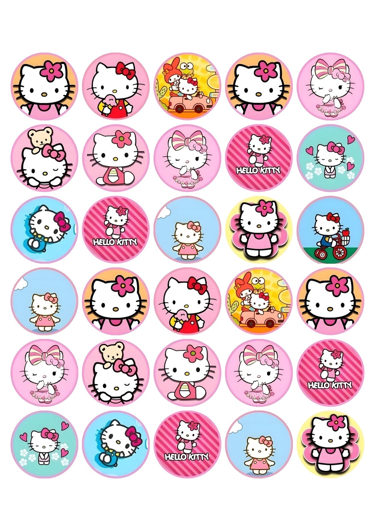 HELLO KITTY Magdalenas 30-Precortadas