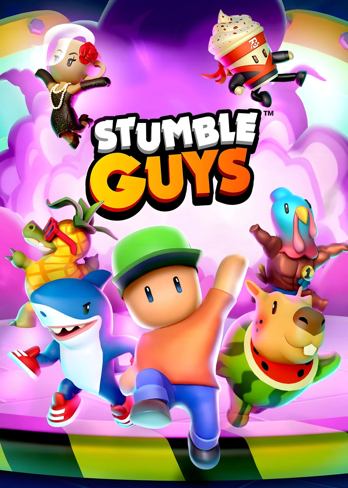 Papel de azúcar personalizado de Stumble Guys para cumpleaños infantiles.