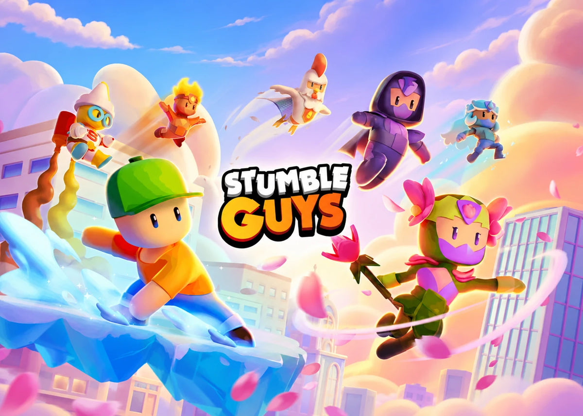 Imagen comestible de Stumble Guys con diseño personalizable para tartas.
