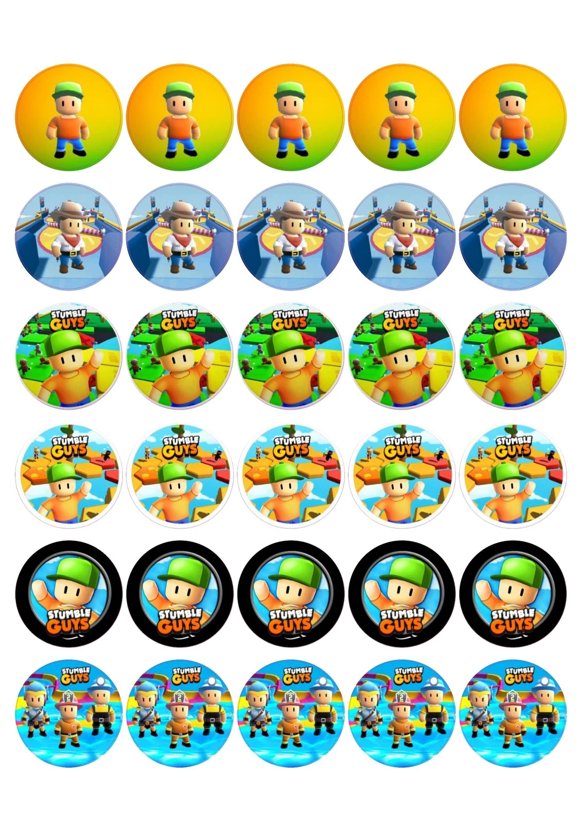 Imagen de cumpleaños de Stumble Guys personalizada con nombre y edad.