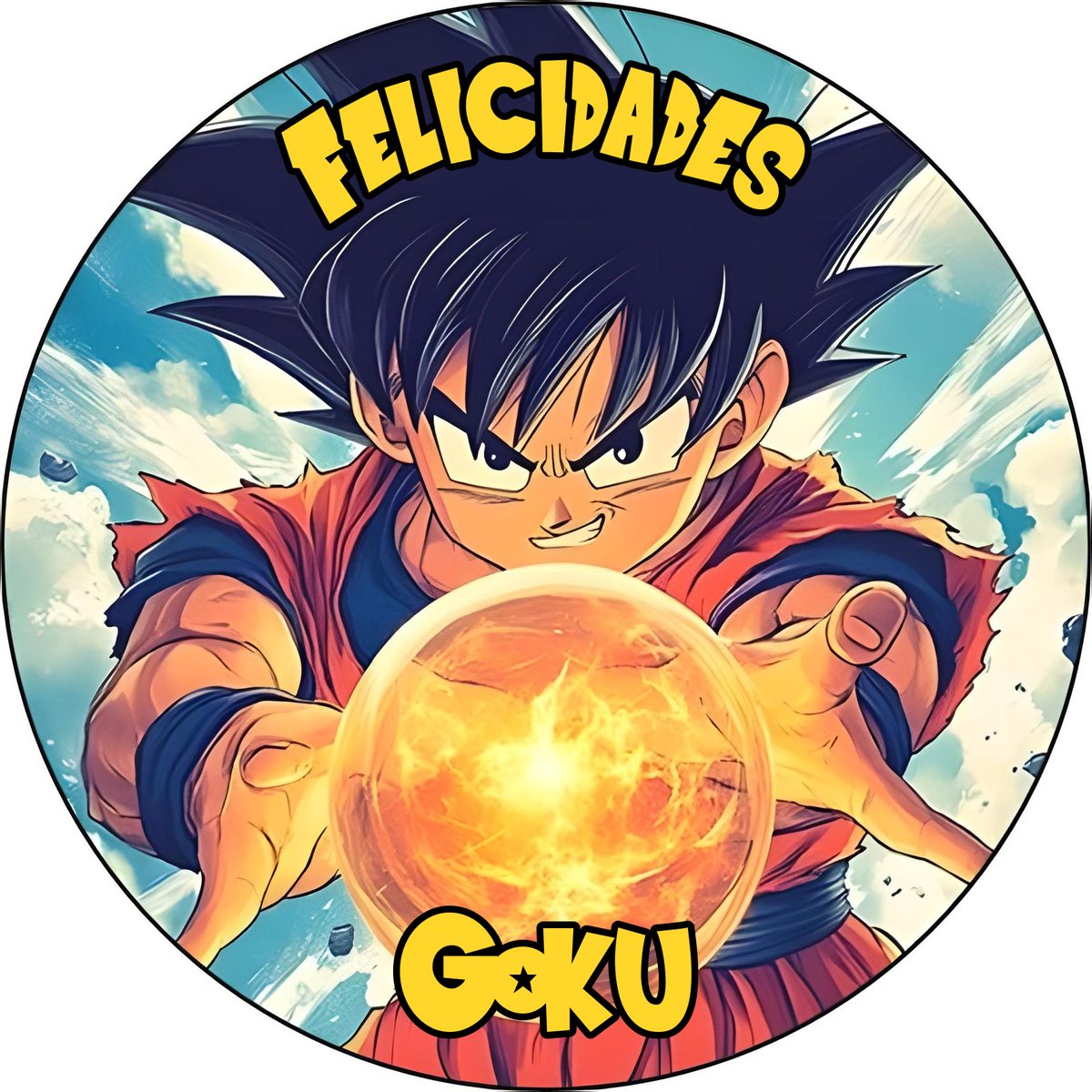 Círculos comestibles de Dragon Ball para cupcakes con símbolos y personajes