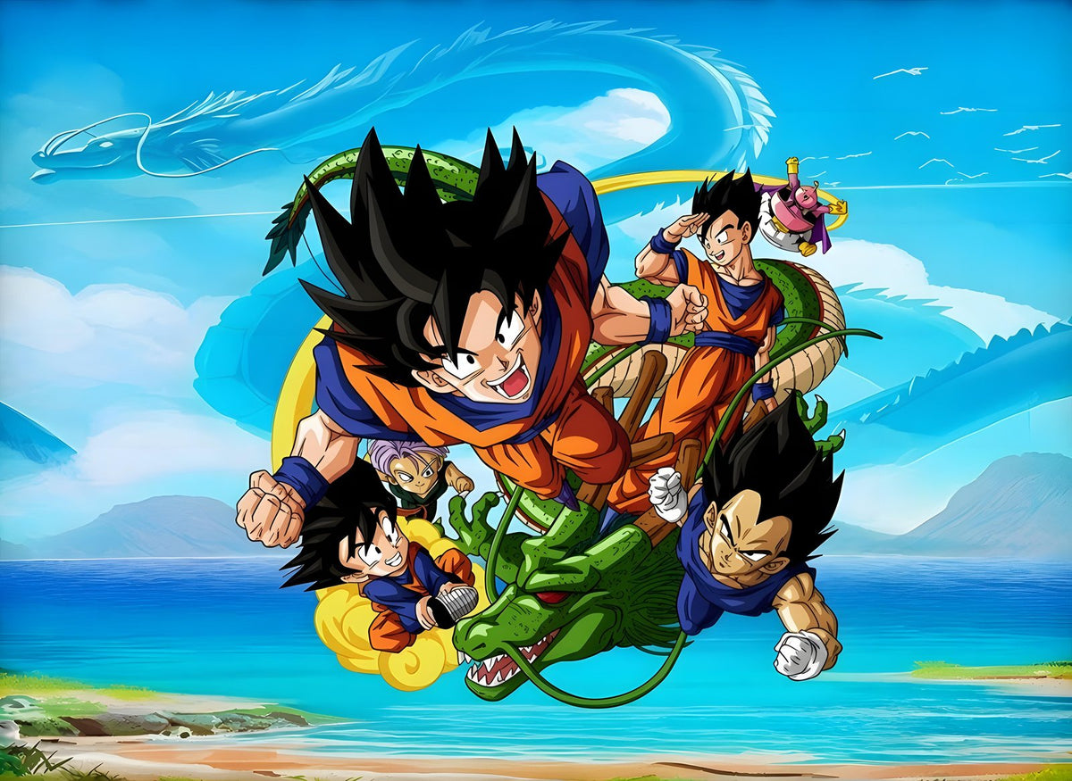 Lámina comestible personalizable de Dragon Ball con Goku y una esfera del dragón