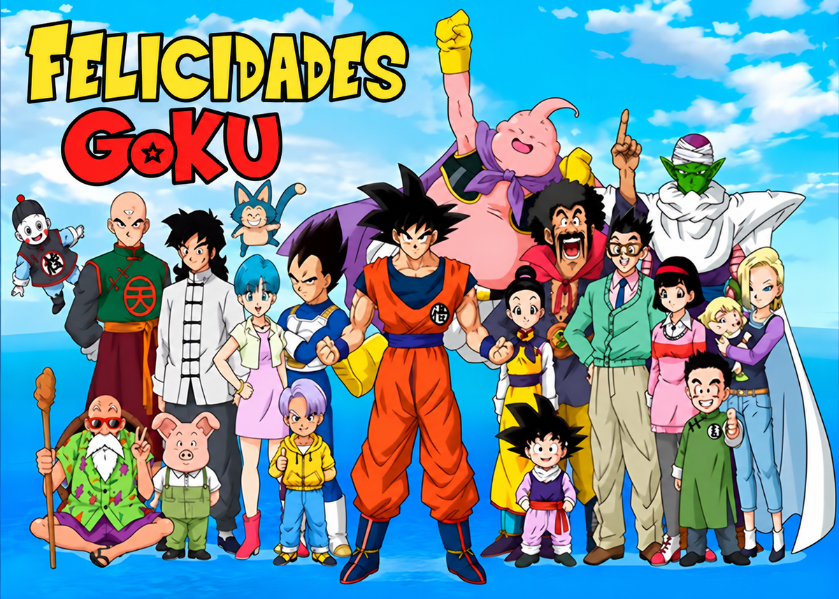 Lámina comestible personalizable de Dragon Ball con Goku y una esfera luminosa