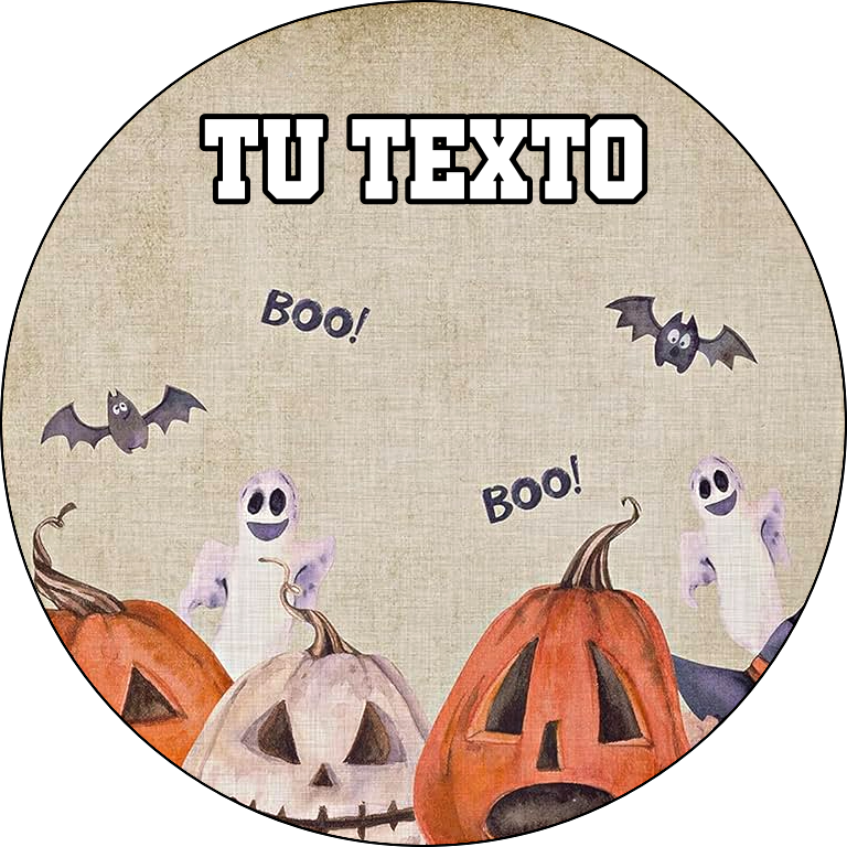 Oblea o Papel de Azúcar HALLOWEEN Personalizado para Tartas y Magdalenas – Foto Comestible con Nombre y Edad