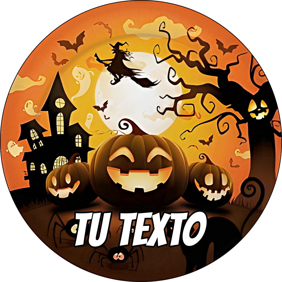 Imagen Comestible HALLOWEEN para Tarta Personalizada – Oblea o Papel de Azúcar con Foto
