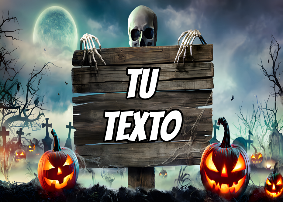 Foto Comestible HALLOWEEN Personalizada para Tartas y Magdalenas – Nombre y Edad
