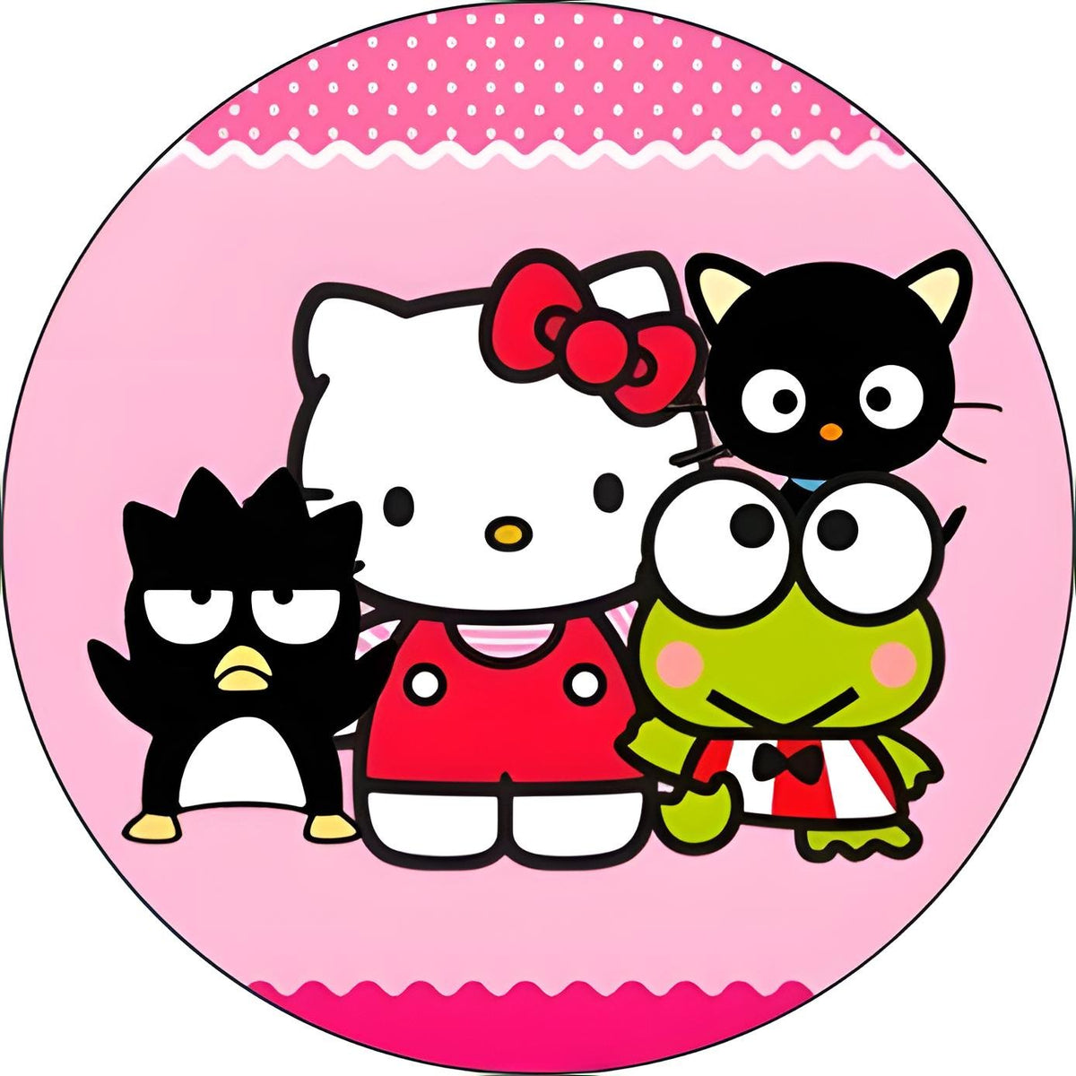 Imagen comestible en oblea HELLO KITTY personalizada para tartas y pasteles
