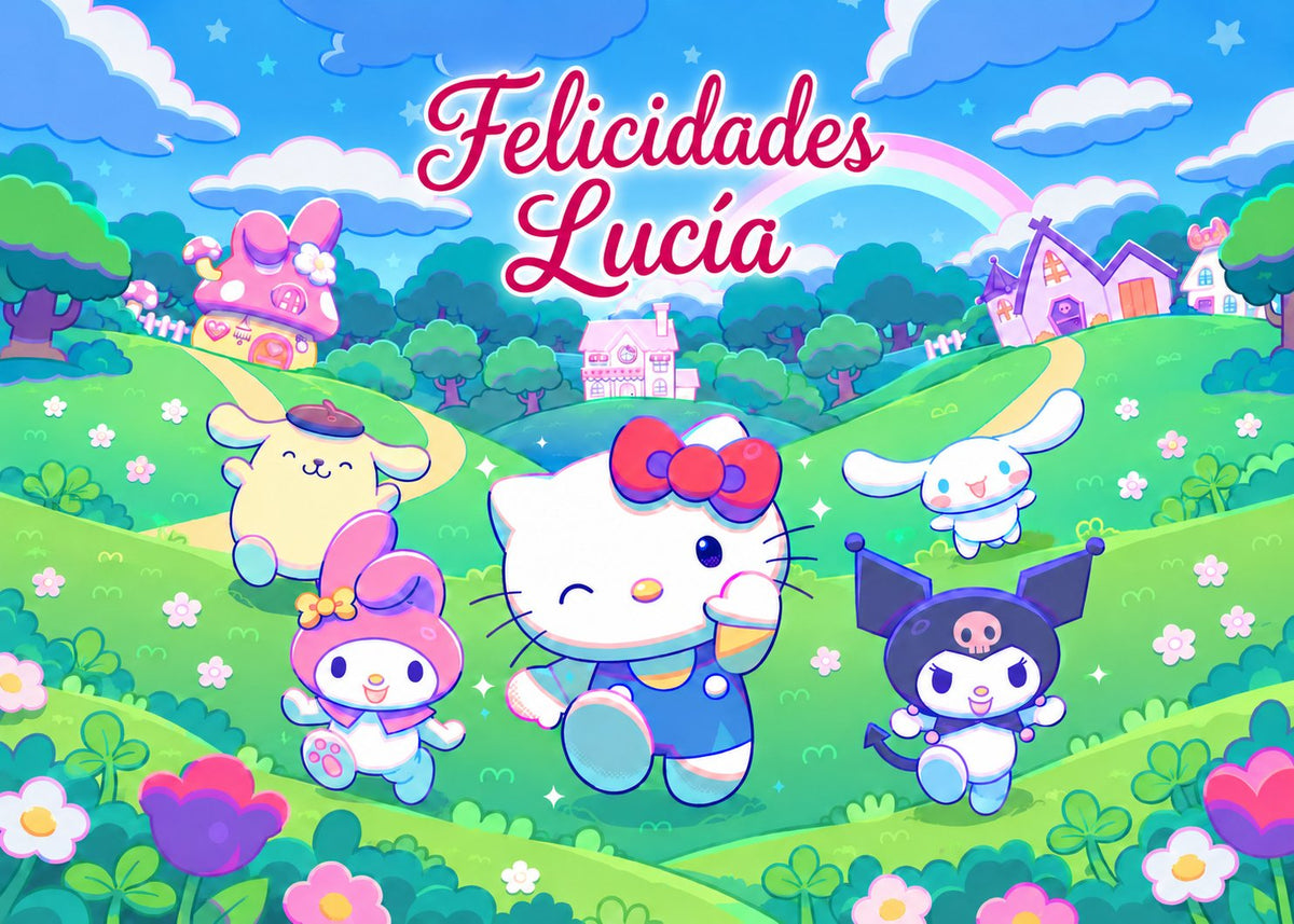 Oblea HELLO KITTY personalizada para pastel o Tarta, especial para cumpleaños