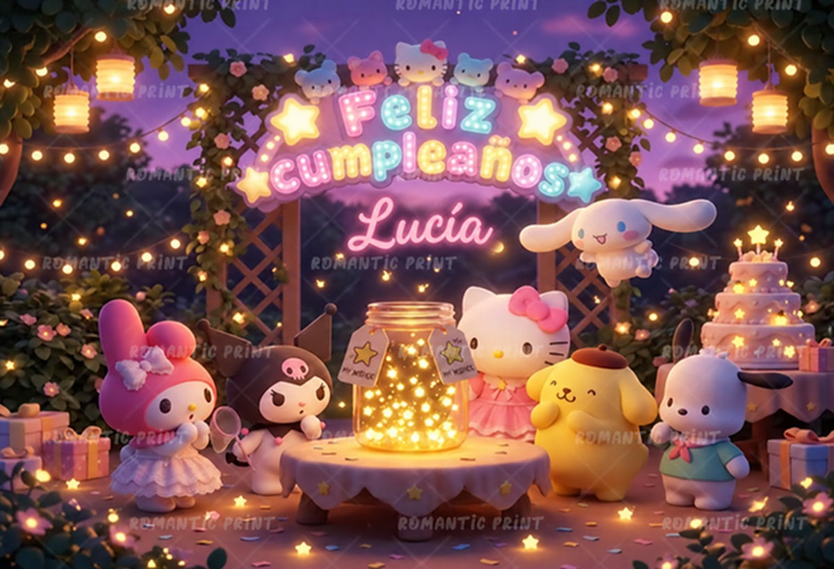 Imagen comestible en oblea HELLO KITTY personalizada para tartas y pasteles