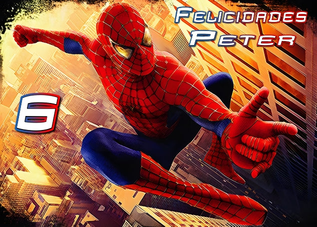 Oblea comestible de Spiderman personalizable con el nombre para una tarta