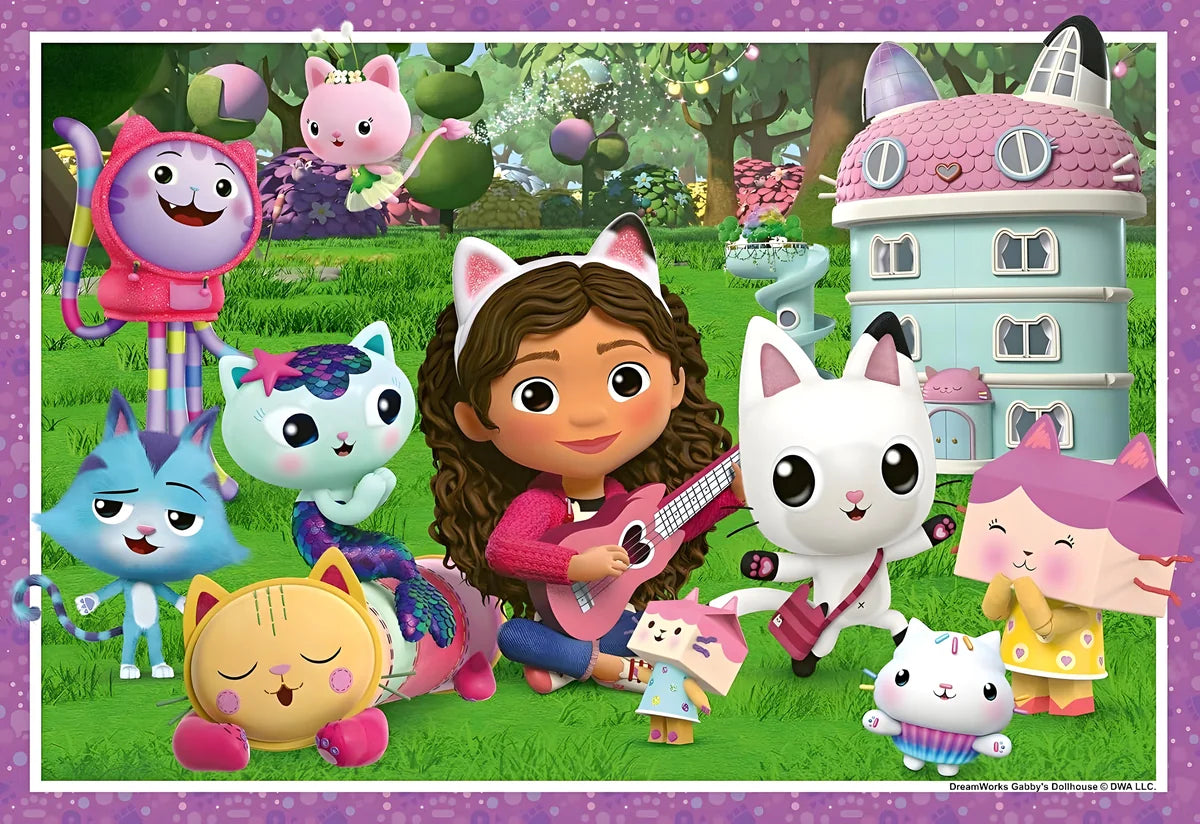 Oblea rectangular personalizable de La Casa de Muñecas de Gabby en una aventura
