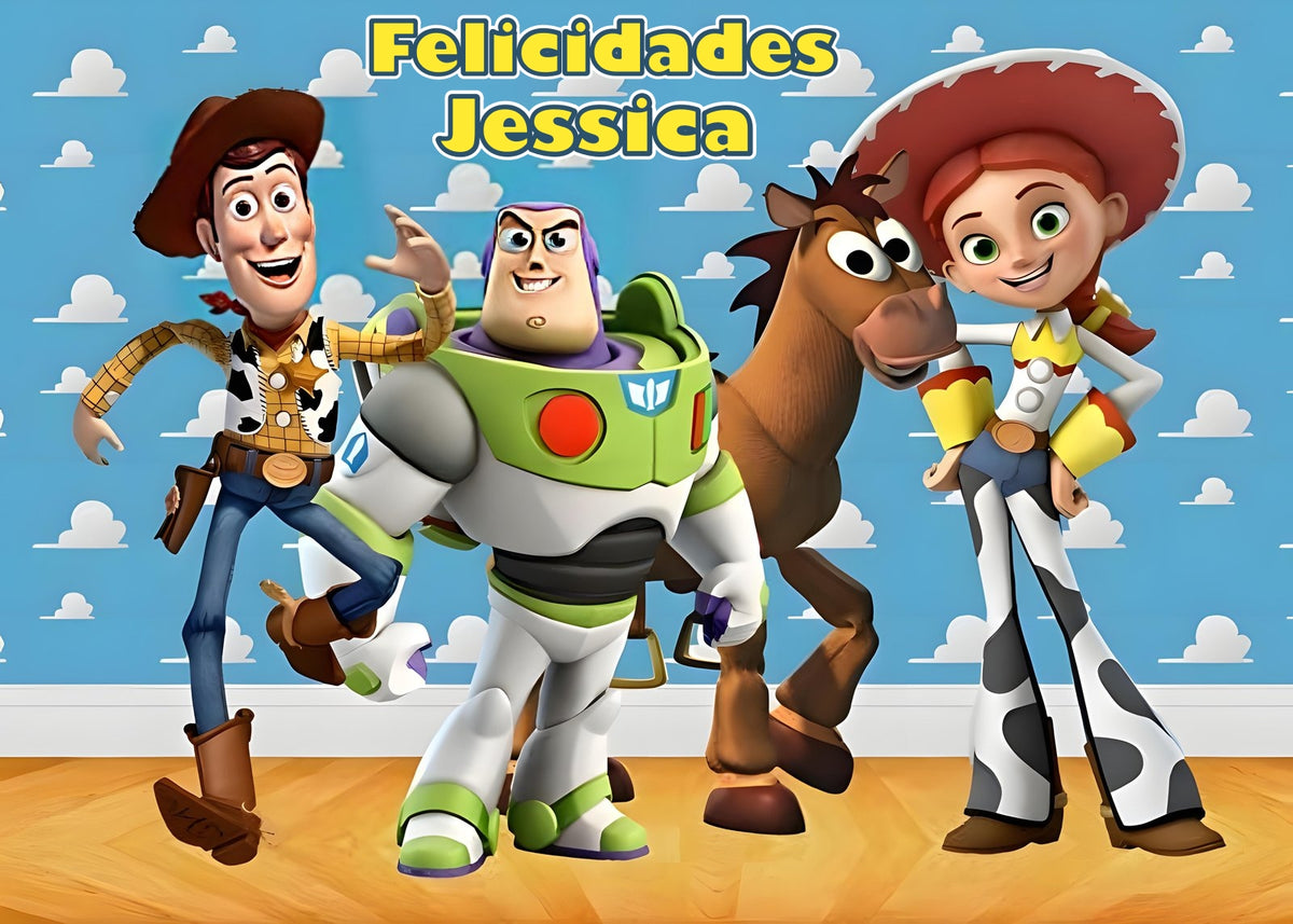 Lámina comestible de Toy Story con Woody, Buzz y Jessie