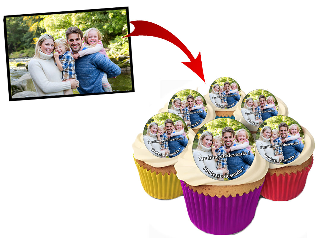 Oblea comestible personalizada con imagen para cumpleaños