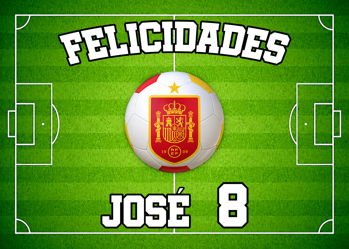 Decoración Comestible MUNDIAL DE FÚTBOL - ESPAÑA para Tartas de Cumpleaños con Imagen Personalizada