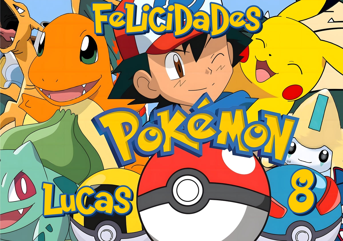 Decoración comestible de Pikachu y Pokémon para tartas infantiles
