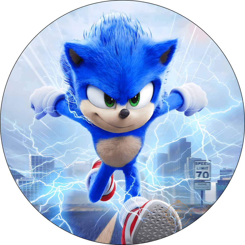 Oblea personalizada comestible SONIC EL ERIZO decoración para tarta cumpleaños